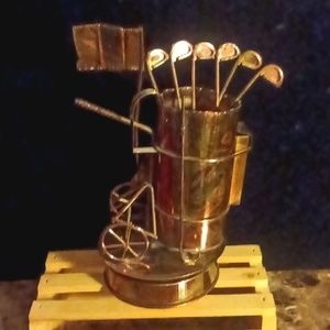 Vintage Berkeley Golf Copper Rotating Music Box
